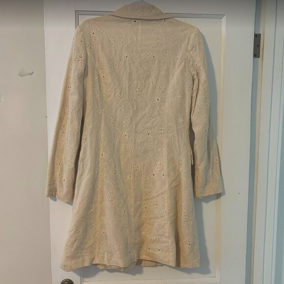 Anna Sui Ivory Eyelet Jacket M - Picture 4 of 4